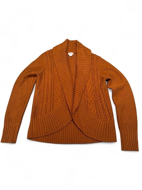 Mossimo Supply Co. Sweaters - Mossimo Supply Co. Shawl Collar Cable Knit Cardigan - Rust Orange